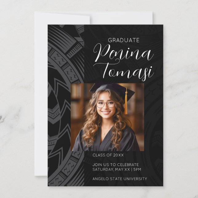 Invitation Argent et noir (Devant)