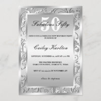 Argent Flourish Ornate Motif Fabulous Cinquante