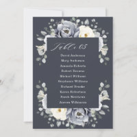 Argent Gris ivoire Floral Hiver Plat Graphique Inv