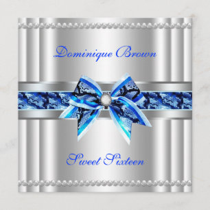 Invitation argenté cintré chic