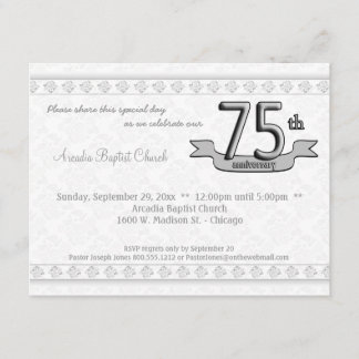 Invitation argenté de célébration d'anniversaire