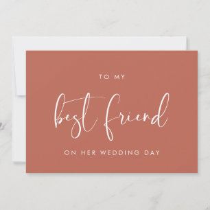 Invitation Argile rouge Pour ma meilleure amie le jour de son