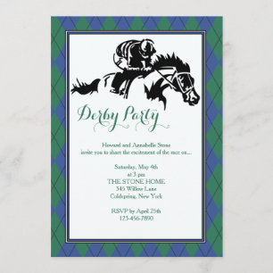 Invitation Argyle 2 pour courses de chevaux