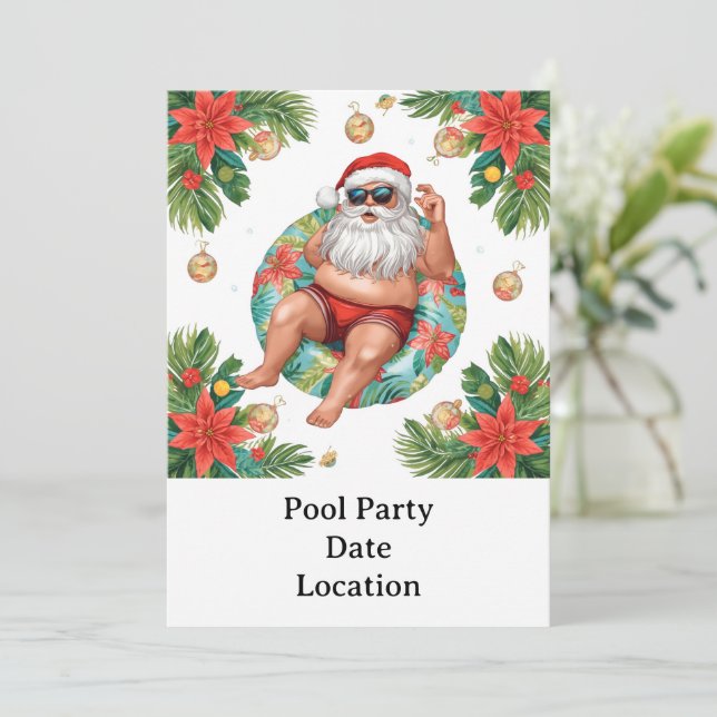 Invitation Arizona Christmas themed Pool Party (Debout devant)