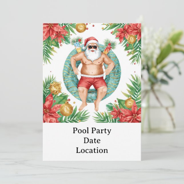 Invitation Arizona Christmas themed Pool Party (Debout devant)