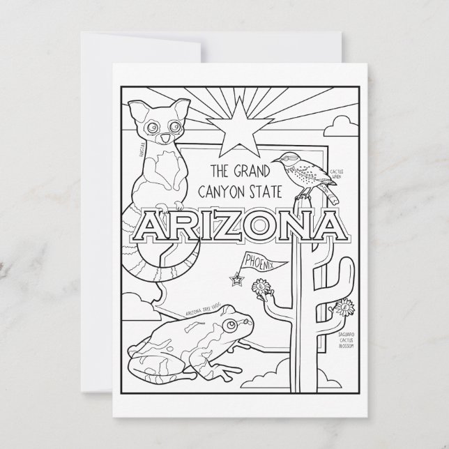 Invitation arizona colorie mon collage (Devant)