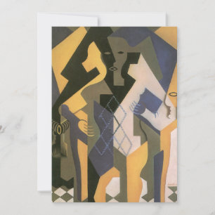 Invitation Arlequin à une table de Juan Gris, Cubisme Vintage