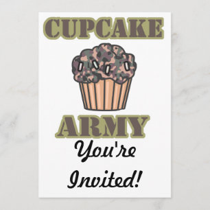 Invitation Armée Cupcake