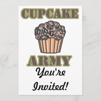 Invitation Armée de Cupcakes