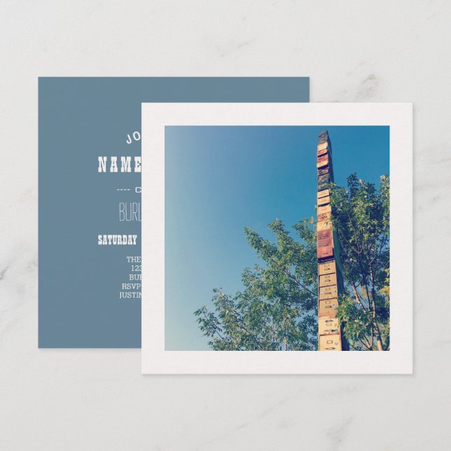 Invitation armoires de rangement empilées dans le vermont bur (Devant / Derrière)