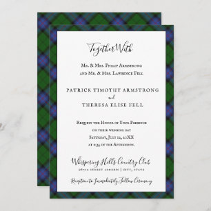 Invitation Armstrong Clan Tartan Scottish Plaid