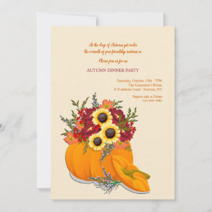Invitation Arrangement citrouille