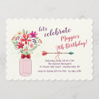 Invitation Arrangement Fleurs Sauvages