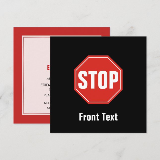 INVITATION ARRÊTER LE SIGNE (Devant / Derrière)