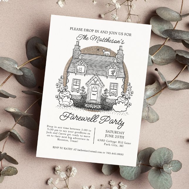 Invitation Arrêter Par Cats Fête d'adieu (Créateur téléchargé)