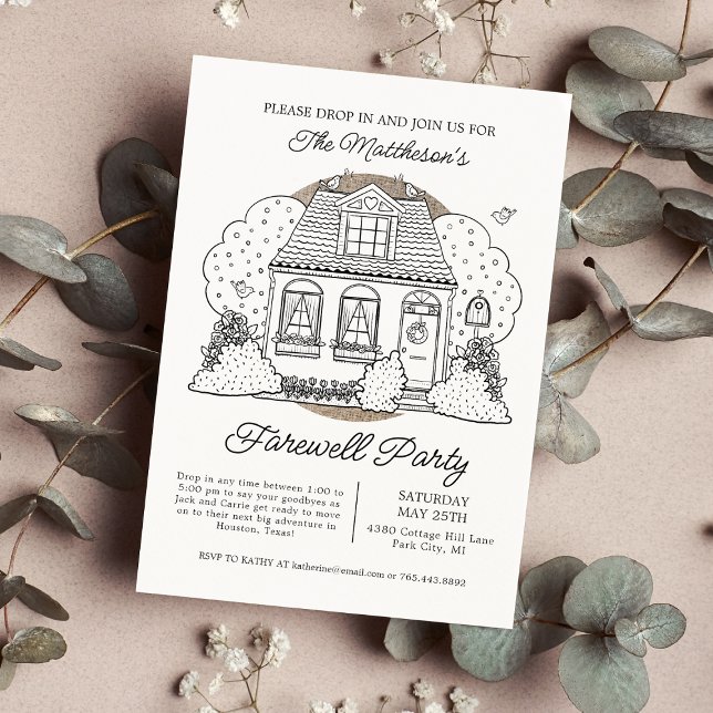 Invitation Arrêter Par Fête D'Adieu (Créateur téléchargé)