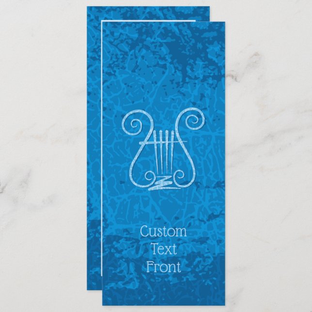 Invitation Arrière - plan Blue Lyre (Devant / Derrière)