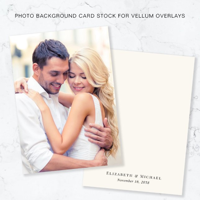 Invitation Arrière - plan De Crème Photo Chic Pour Revêtement (Créateur téléchargé)