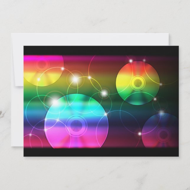 Invitation Arrière - plan de fête (Devant)