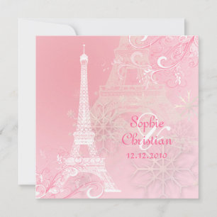 Invitation ARRIÈRE - PLAN de TOUR EIFFEL INVITATIONS/DIY de