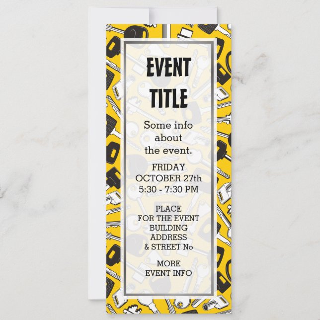 Invitation Arrière-plan de trousseau de clés (Devant)