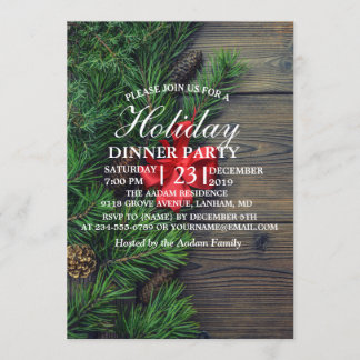 Invitation arrière - plan en bois sur le thème de Noël