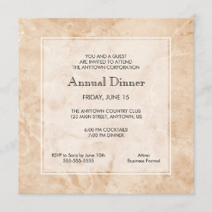 Invitation Arrière - plan en marbre   Dîner professionnel