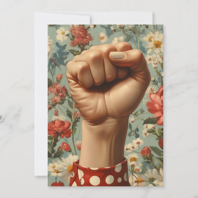 Invitation Arrière - plan floral gras (Devant)