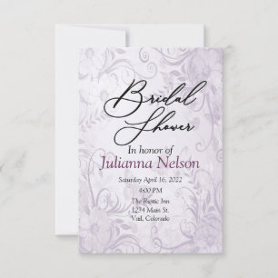 Invitation arrière - plan florale violette