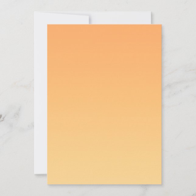 Invitation Arrière - plan orange et jaune (Devant)