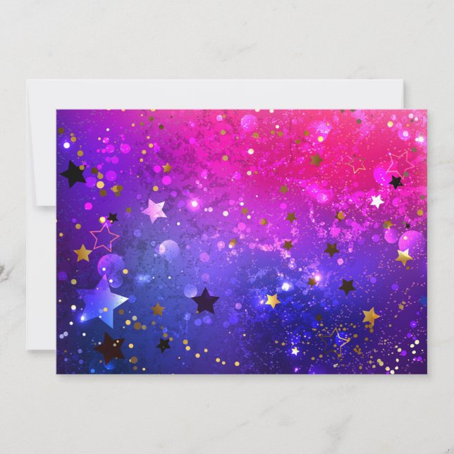 Invitation Arrière - plan rose brillant (Devant)