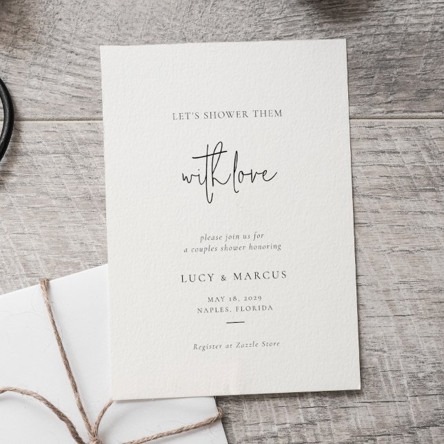 Invitation Arrosons-les d'amour Mariage Moderne  (Créateur téléchargé)
