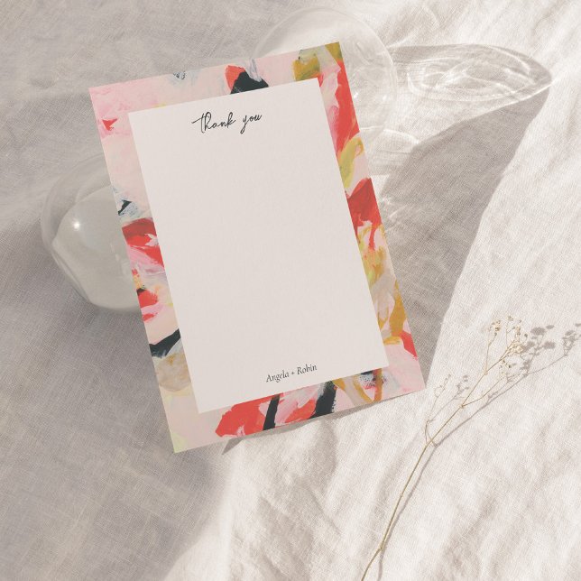 Invitation Art Abstrait coloré Merci personnalisé (Créateur téléchargé)