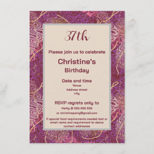 Invitation Art abstrait de stencil silhouette Anniversaire