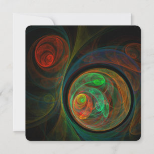 Invitation Art abstrait vert de renaissance