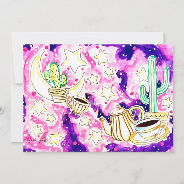 Invitation Art de cactus (Devant)