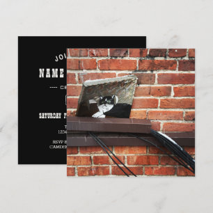 Invitation art de chat de ruelle