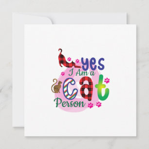 Invitation Art de chat Je suis une personne à chats