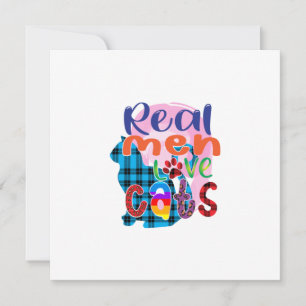 Invitation Art de chat que les vrais hommes aiment
