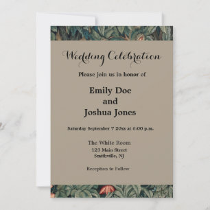 Invitation Art de faune de renard de verdure de William Morri