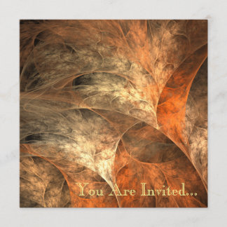 Invitation Art de fractale de richesse d'automne