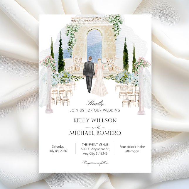 Invitation art de la cérémonie de mariage  (Créateur téléchargé)