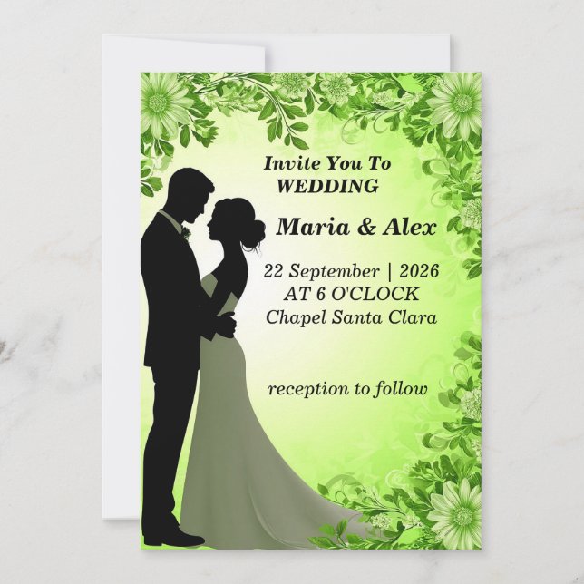 Invitation ✨ Art de la mariée et du marié pour l'invitation d (Devant)
