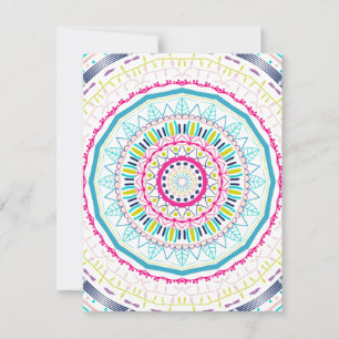 Invitation Art de mandala coloré vibrant