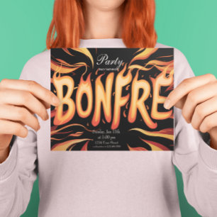 Invitation Art de mots de feu de joie