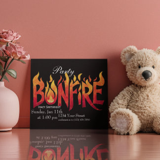 Invitation Art de mots de feu de joie