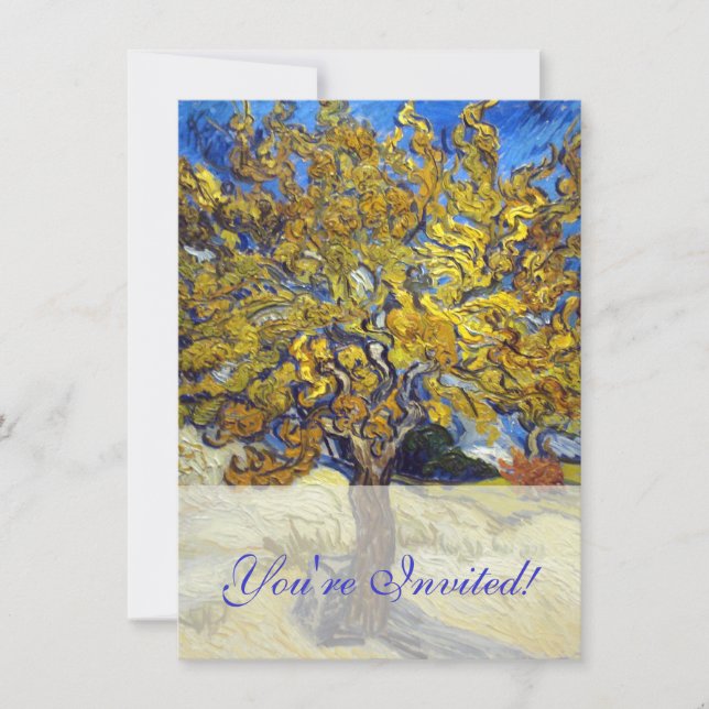 Invitation Art de Van Gogh Mulberry Tree (Devant)