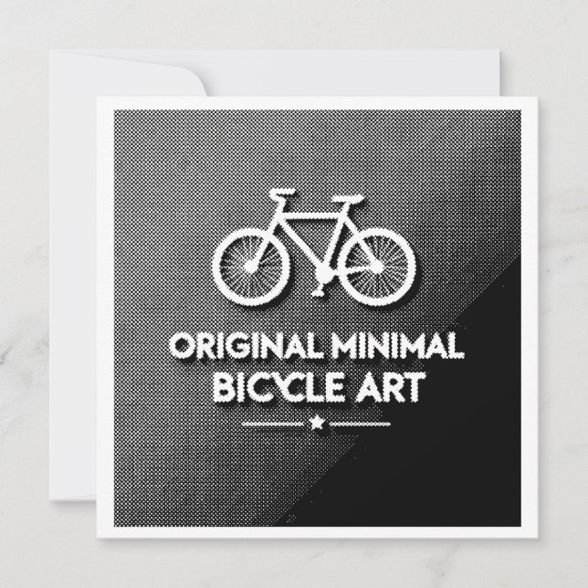 Invitation Art de vélo minimaliste (Devant)