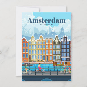 Invitation Art de voyage Voyage à Amsterdam