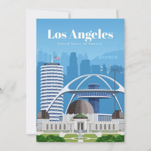 Invitation Art de voyage Voyage à Los Angeles